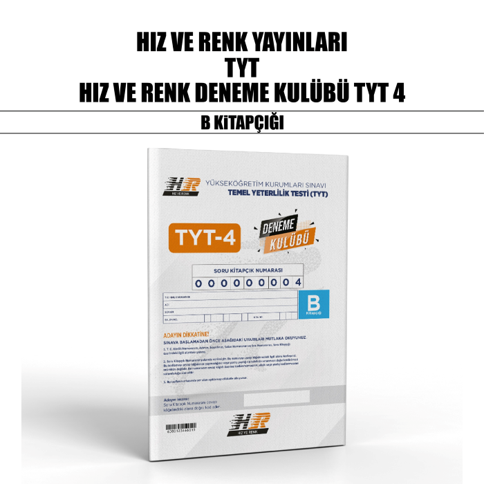 HIZ RENK YAYIN TYT DENEME KULÜBÜ SNV 4-B - 25-26